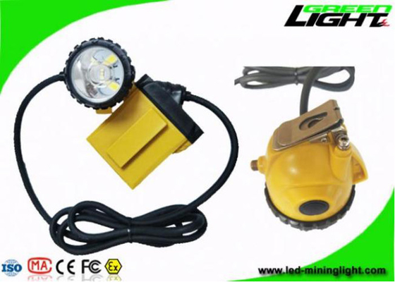 25000 Lux superhelle wiederaufladbare LED-Bergmannslampe 10,4 Ah SAMSUNG-Batterie IP68 3 W wasserdichte Stirnlampe