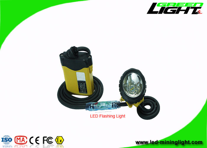 10.4Ah schnürte Bergbaukappen-Licht ABS-PC 25000Lux 348lum mit geführtem Blinklicht PAS