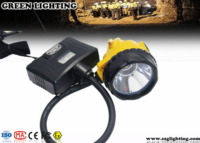 Halb geschnürte Bleibergmann-Lampe mit hinterem Warnlicht, Bergmann Headlight 6.8Ah 3.7V