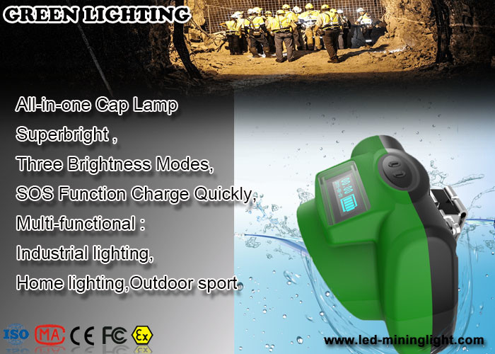 Oled zeigen alle in einer Cree Led Cap Lamp, super helle Kohlenlichter mit PAS-Zweck an
