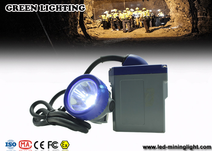 Messingbergmann-wieder aufladbarer geführter Scheinwerfer der Batterie-6.6Ah mit blauer PC Einfassung 10000lux Haupt-LED