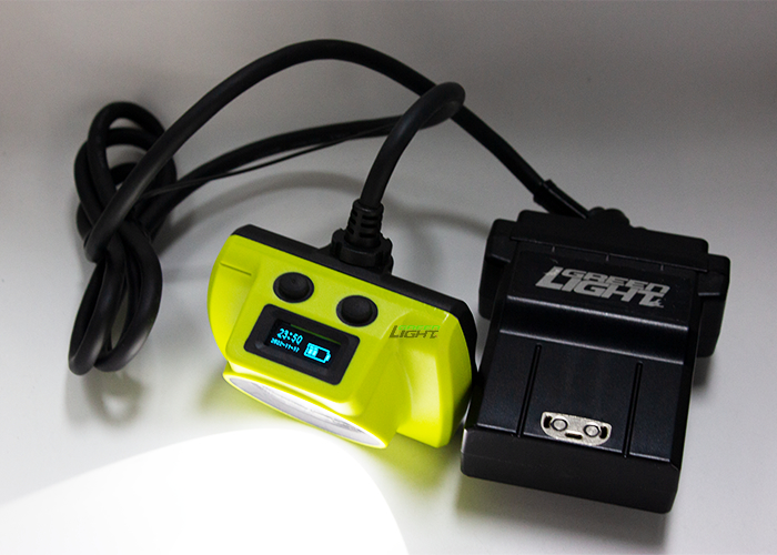 Hochhelligkeit 25000lux Sicherheits-Untertagebergmann-Kopfleuchte Explosionsgeschützt 530lum 14Ah Grubenlampen 60 Stunden Laufzeit