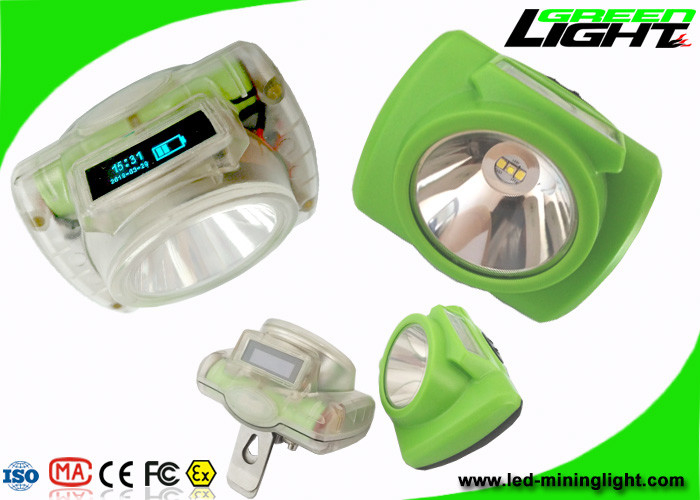 imprägniern drahtlose Bergbau-Kopfleuchten IP68 13000lux LED USB, das mit OLED-Schirm auflädt