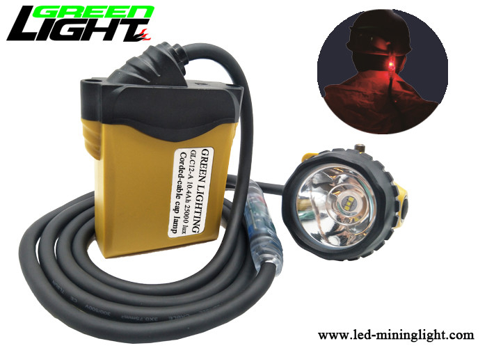 Bergmann-Scheinwerfer der Kohlen-3W, Bergmann-Kopfleuchte-Kabel-Rückseiten-Warnlicht 25000lux 10.4Ah