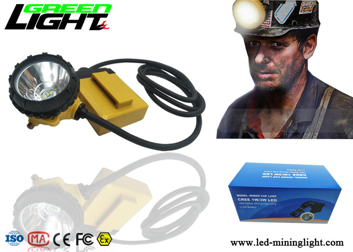 Der tragbare 25000 Lux Rechargeable LED Scheinwerfer, 10.4Ah schnürte Bergbaukopfleuchte IP68