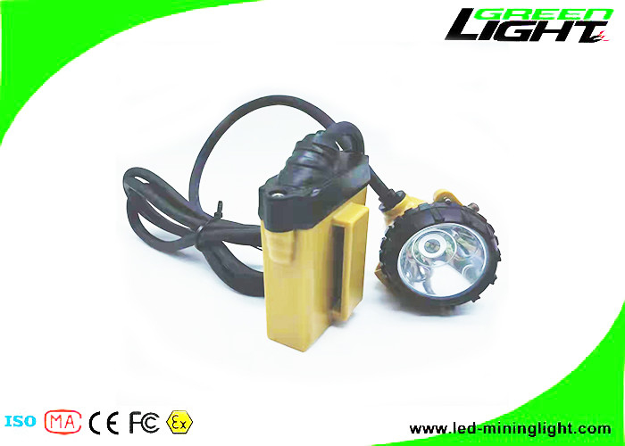 25000 Lux superhelle wiederaufladbare LED-Bergmannslampe 10,4 Ah SAMSUNG-Batterie IP68 3 W wasserdichte Stirnlampe